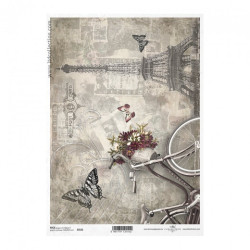Rice decoupage paper vintage paris A4 ITD R725