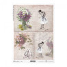 Papier ryżowy do decoupage baletnica A4 ITD R726- sklep plastyczny - s