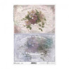 Papier ryżowy do decoupage vintage kwiaty A4 ITD R727 - sklep plastycz