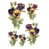 Papier ryżowy do decoupage kwiaty bratki ITD R386 - sklep plastyczny -