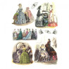 Papier ryżowy do decoupage damy dworu A4 ITD R439- sklep plastyczny -