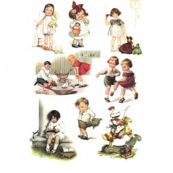 Papier ryżowy do decoupage dzieci zabawa A4 ITD R339 - sklep plastyczn