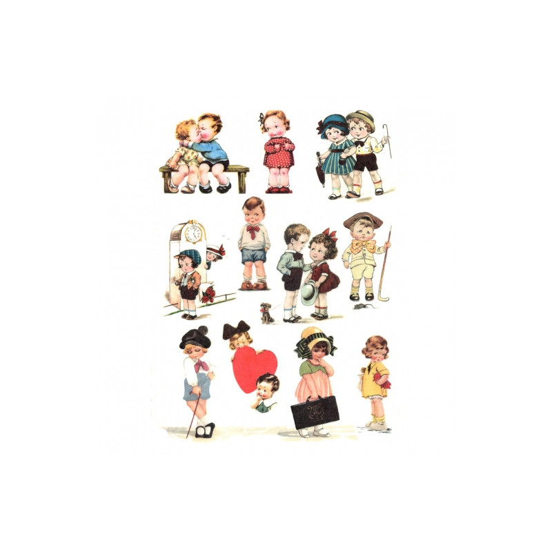 Papier ryżowy do decoupage dzieci zabawa A4 ITD R341 - sklep plastyczn