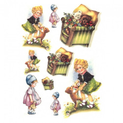 Rice paper for decoupage of children bears A4 ITD R343