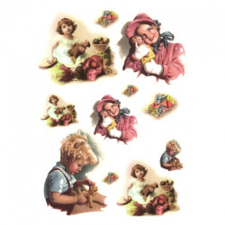 Rice paper for decoupage children toys A4 ITD R342