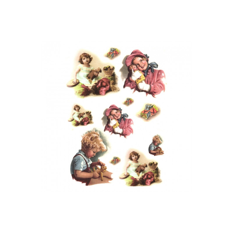 Rice paper for decoupage children toys A4 ITD R342
