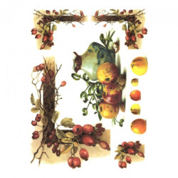Rice decoupage paper fruit A4 ITD R436