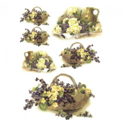 Papier ryżowy do decoupage kwiaty bukiet A4 ITD R388 - sklep plastyczn