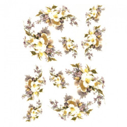 Papier ryżowy do decoupage kwiaty jaśmin A4 ITD R257 - sklep plastyczn