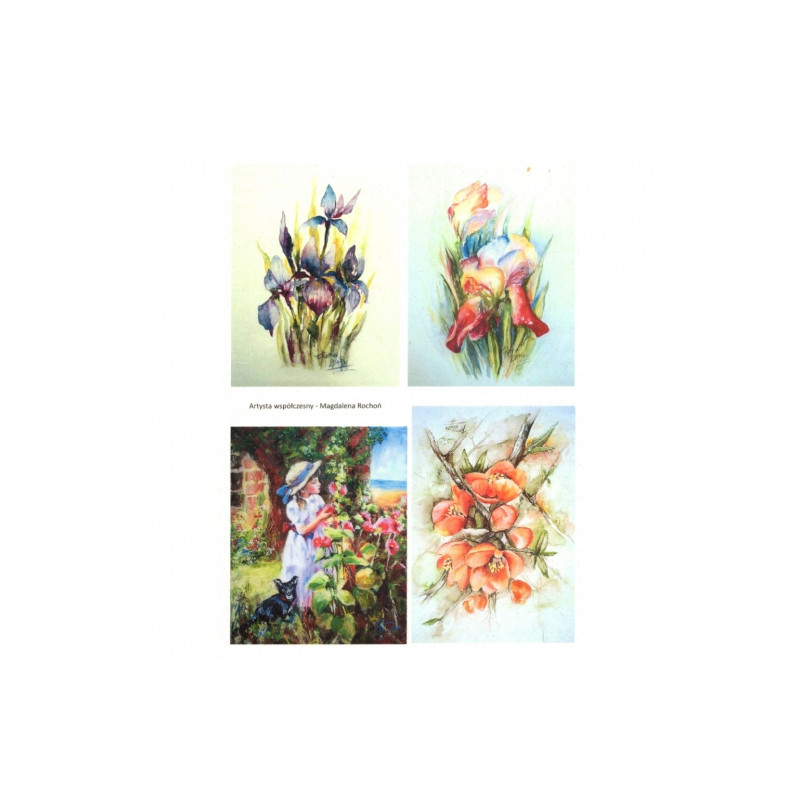 Rice paper for decoupage flowers A4 ITD R275