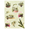 Papier ryżowy do decoupage kwiaty konwalia A4 ITD R358 - sklep plastyc