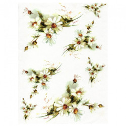 Rice decoupage paper marigold flowers A4 ITD R247