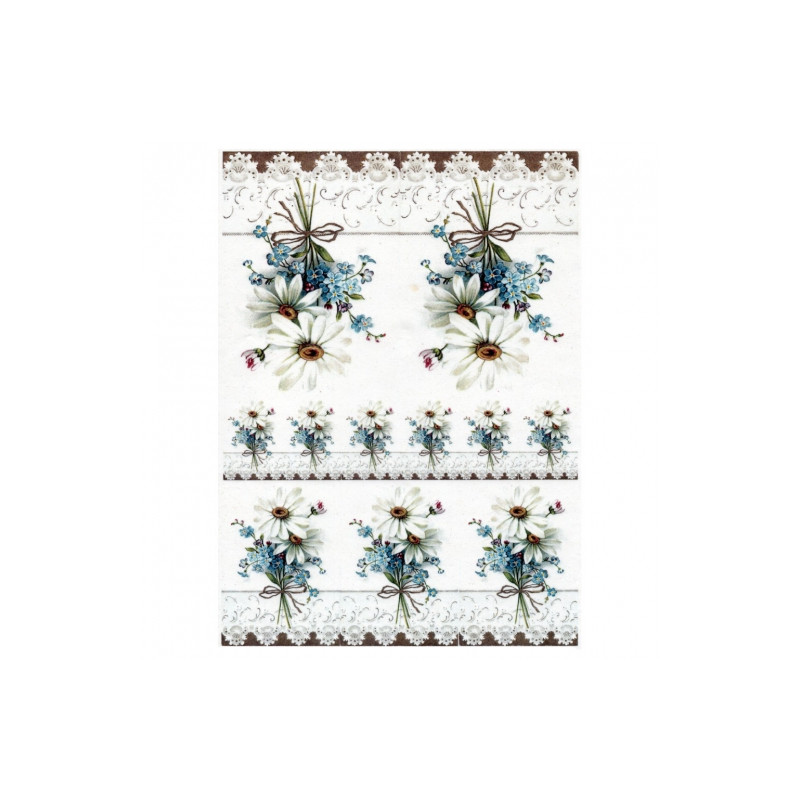Rice decoupage paper flowers A4 ITD R250