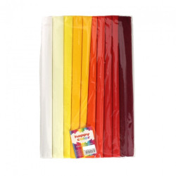 Happy Color tissue paper crinkled 10 rolls 8 warm colors 25x200cm