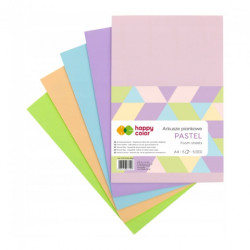 Happy Color arkusze piankowe pastel A4 5 kolorów - sklep plastyczny -