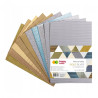 Happy Color corrugated cardboard mix gold silver A4 10 colors