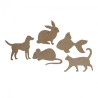Happy Color set of cardboard shapes pets 5 pcs 12x6 cm