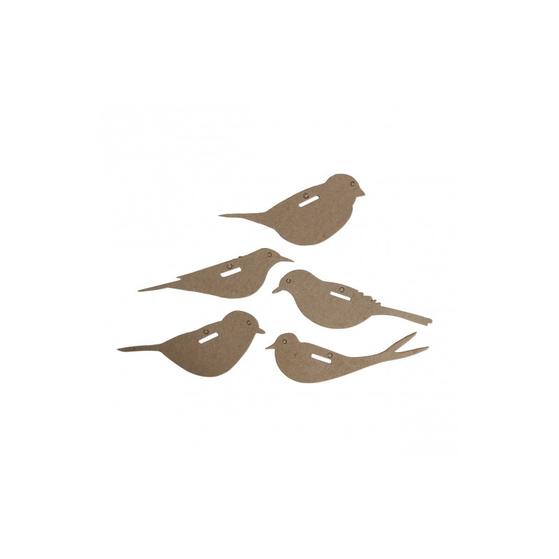 Happy Color zestaw kształtów tekturowych birds 5 szt 12x6 cm - sklep p