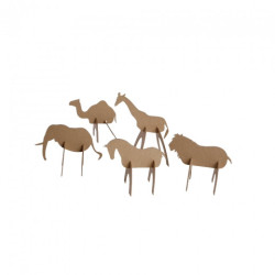Happy Color set of cardboard shapes 3D africa 5 pcs 15x12 cm