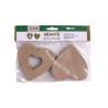 Happy Color shapes made of paper marche hearts 2 pcs 10x2.5 cm