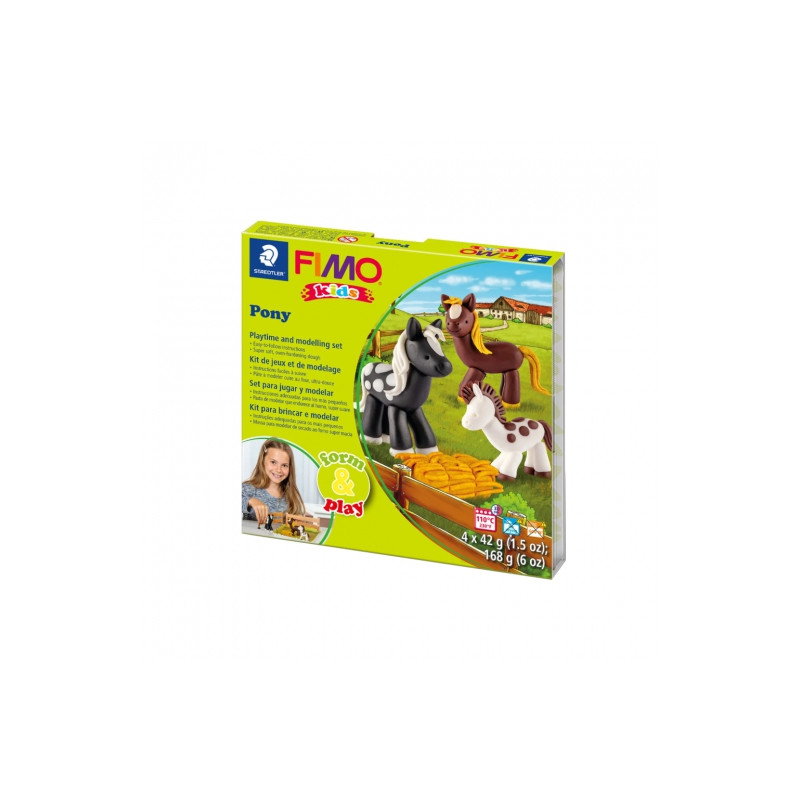 Fimo kids ponies form & play modelin set 4x42g