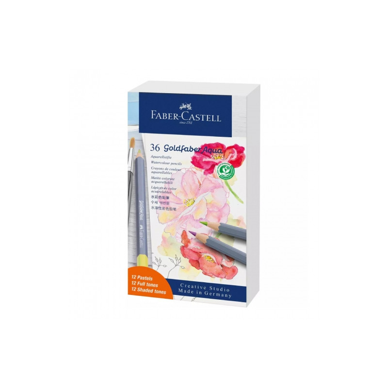 Faber-Castell kredki akwarelowe goldfaber aqua pastel 36 kolorów - skl