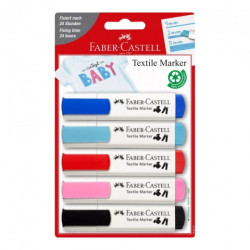 Faber-Castell zestaw 5 markerów do tkanin baby shower blister - sklep