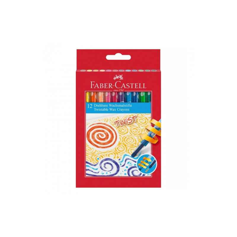 Faber-Castell set of 12 twist wax crayons