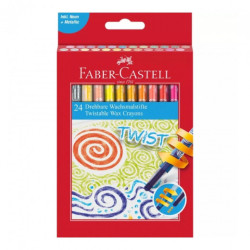 Faber-Castell zestaw 24 szt kredek woskowych twist - sklep plastyczny