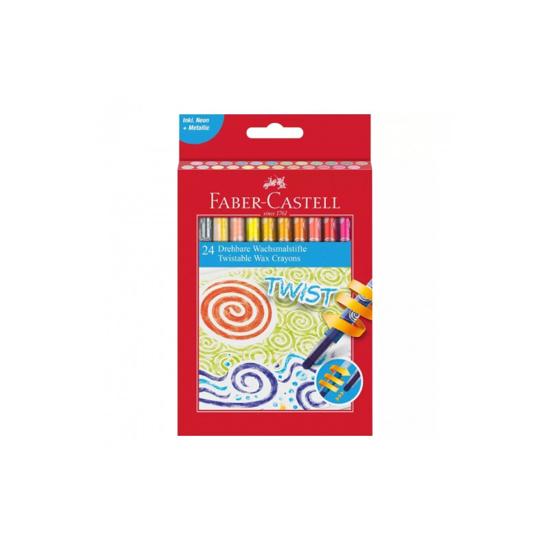 Faber-Castell set of 24 twist wax crayons