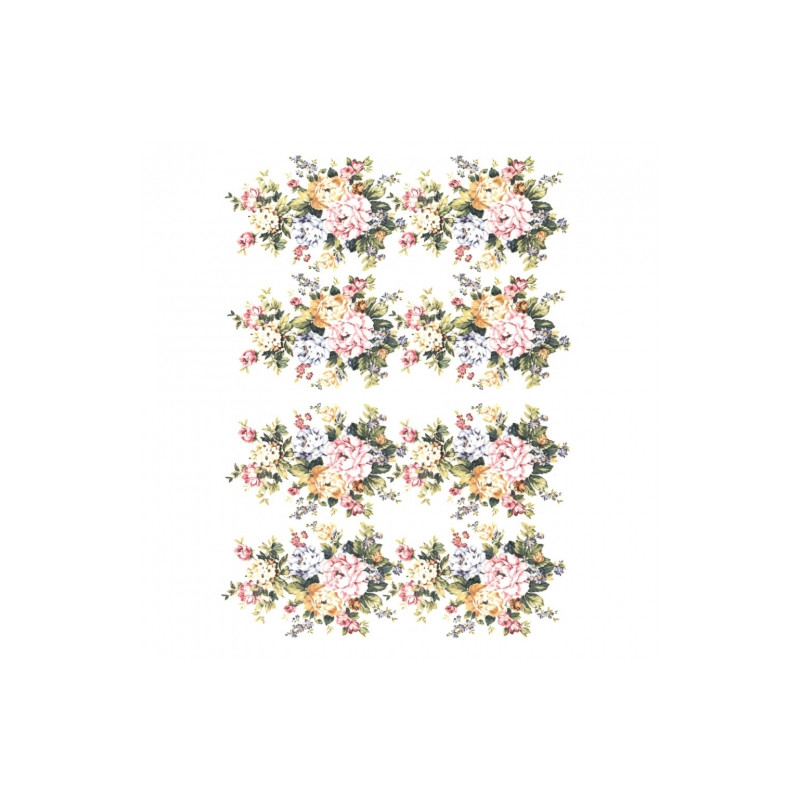 Papier ryżowy do decoupage kwiaty bukiety A4 ITD R378 - sklep plastycz