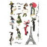 Papier ryżowy do decoupage paryż moda A4 ITD R337 - sklep plastyczny -
