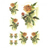 Rice decoupage paper roses frame A4 ITD R254