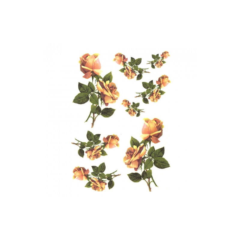 Rice decoupage paper roses R331