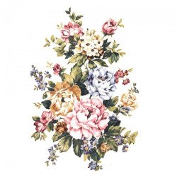 Rice decoupage paper flowers bouquet A4 ITD R376