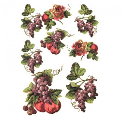 Papier ryżowy do decoupage owoce winogrona R183 - sklep plastyczny - s
