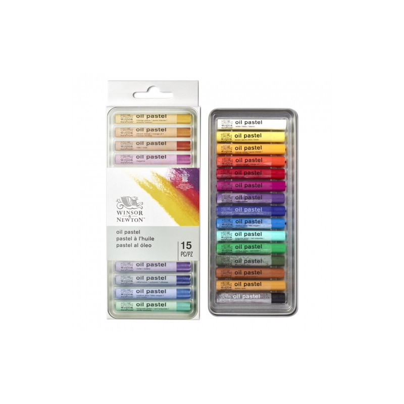 Winsor&Newton zestaw 15 pasteli olejnych - sklep plastyczny - szał dla