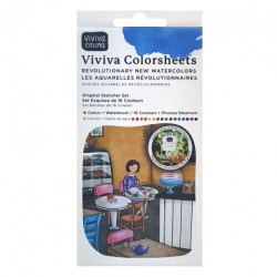Viviva Colors orginal sketcher akwarele 16 kolorów z pędzelkiem pisako