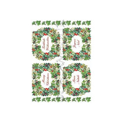 Papier do decoupage świąteczne wieńce - sklep plastyczny - szał dla pl