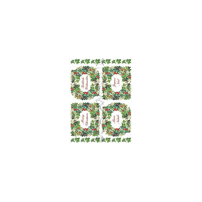 Papier do decoupage świąteczne wieńce - sklep plastyczny - szał dla pl