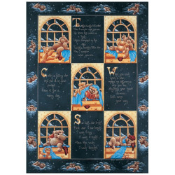 Decoupage paper sleeping teddy bears 50x70cm