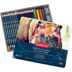 Derwent watercolour collections zestaw akwarelowy 24 elementów - sklep