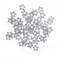 DP Craft confetti gwiazdki 60 szt srebrne - sklep plastyczny - szał dl