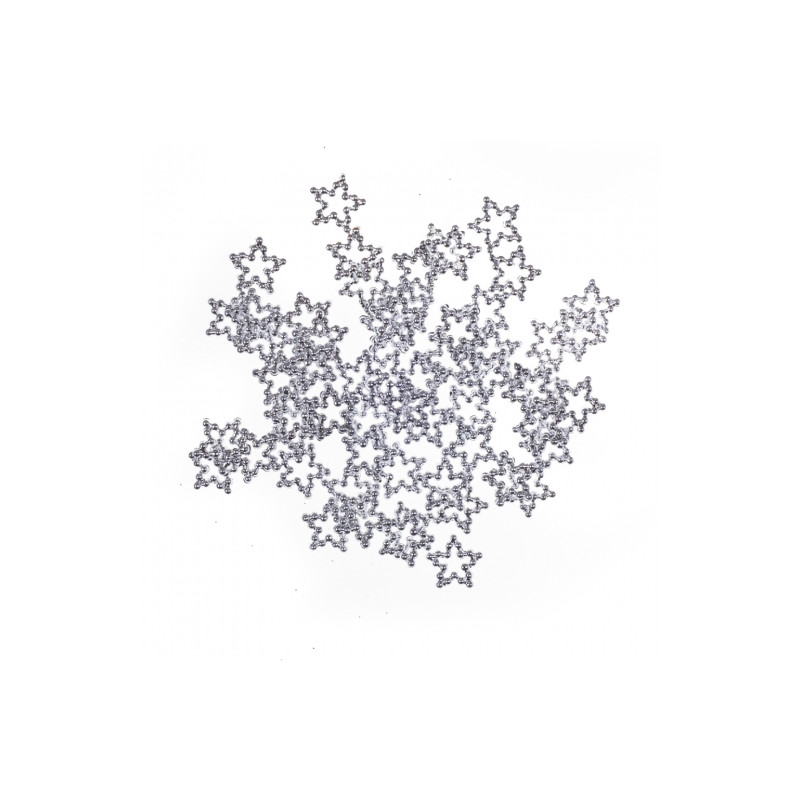 DP Craft confetti gwiazdki 60 szt srebrne - sklep plastyczny - szał dl