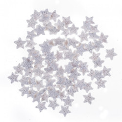DP Craft gwiazdki z brokatem 1,1 cm 96 szt białe - sklep plastyczny -