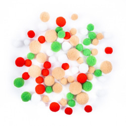 DP Craft plush pompoms mix jolly christmas 80 pcs