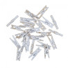 DP Craft mini wooden clips 3 cm 24 pcs white gilded
