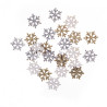 DP Craft kształty z drewna śnieżynki brokatowe dwustronne 1,6 cm 24 sz