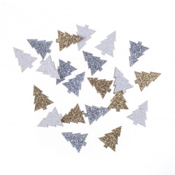 DP Craft kształty z drewna choinki brokatowe dwustronne 1,5 x 2 cm 21
