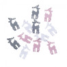 DP Craft shapes of fawn wood self-adhesive 2.1 x 3.8 cm 12 pcs pink wh